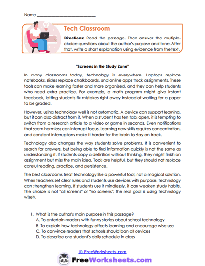 Tone Tracker Worksheet