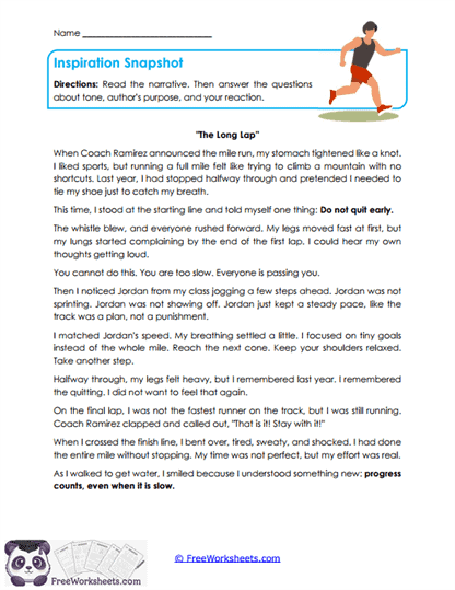 Inspiration Snapshot Worksheet