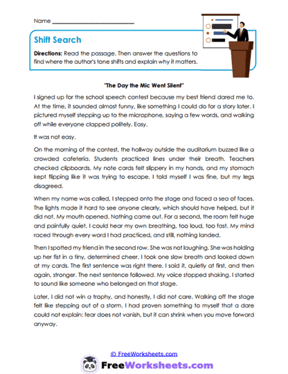 Purpose Practice Worksheet