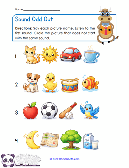 Sound Odd Out Worksheet