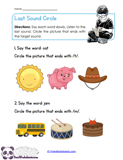 Beginning And Ending Sounds Worksheet Collection