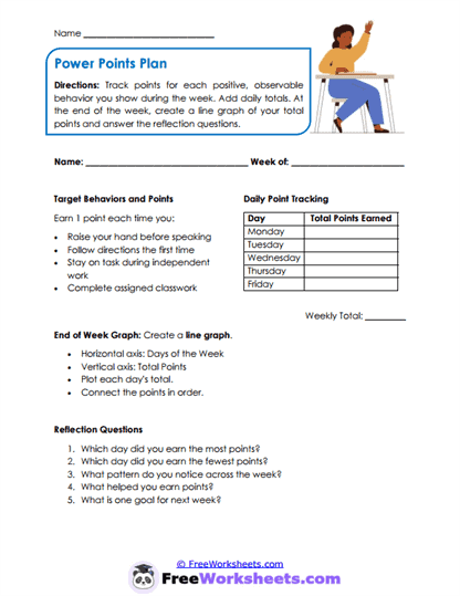 Point Progress Worksheet