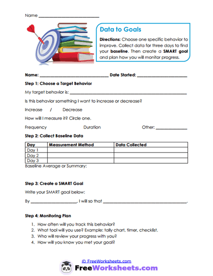 Goal Planning Worksheet