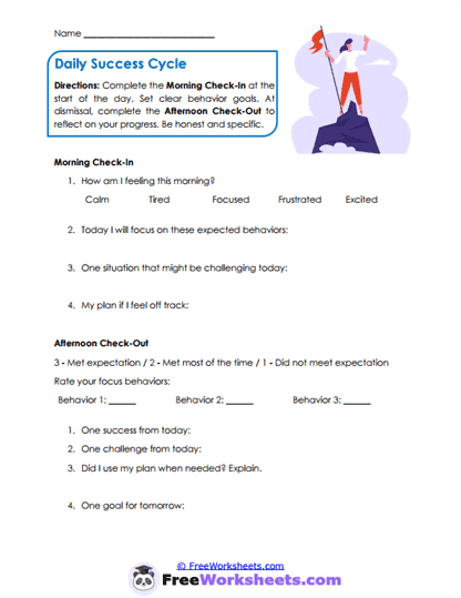Success Cycle Worksheet