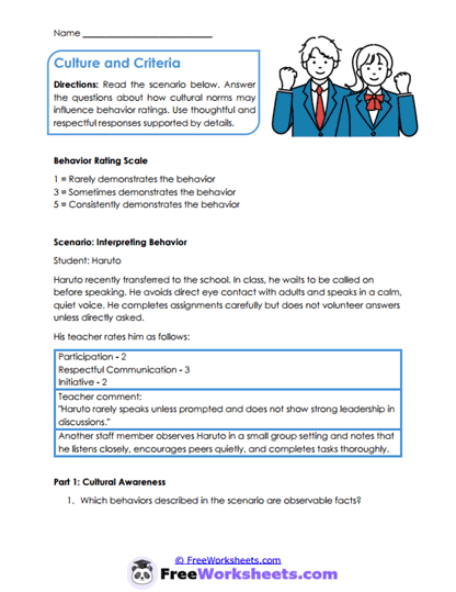 Cultural Context Worksheet