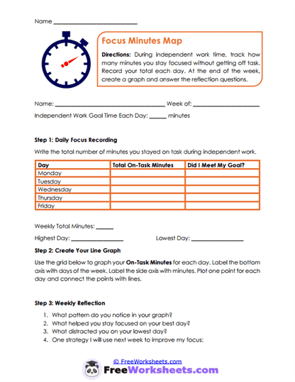 Focus Minutes Worksheet