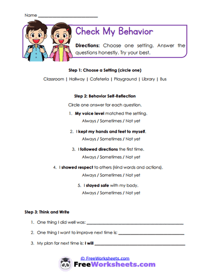 Which One Fits? Worksheet