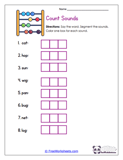 Count Sounds Worksheet