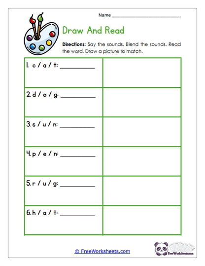 Draw and Read Worksheet