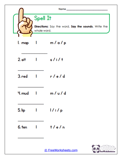 Spell It Worksheet