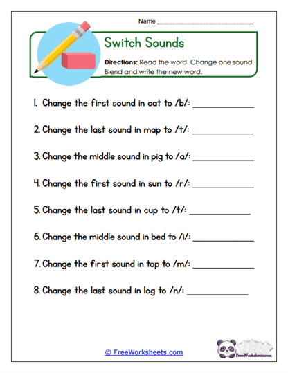 Switch Sounds Worksheet