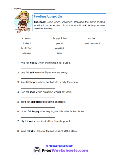 Emotion Upgrade Worksheet