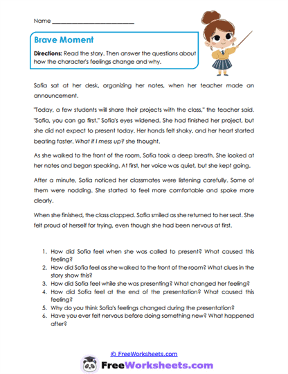 Courage Growth Worksheet
