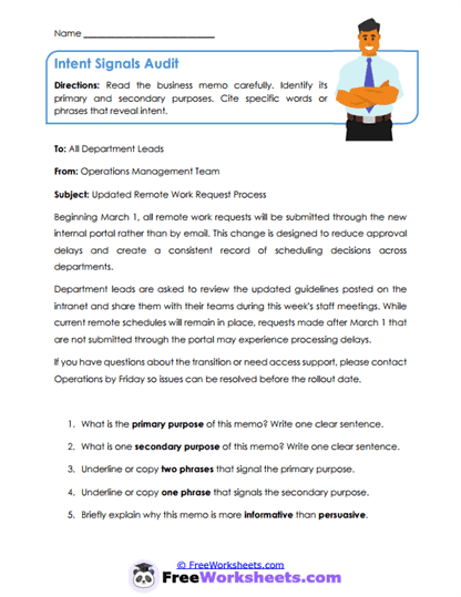 Intent Signals Audit Worksheet
