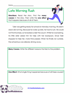 Cause & Effect Worksheets For Grade 2 - FreeWorksheets.Com