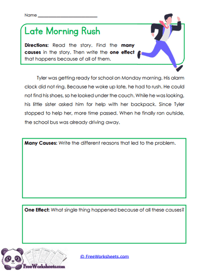 Late Morning Rush Worksheet