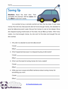 Cause & Effect Worksheets For Grade 2 - FreeWorksheets.Com