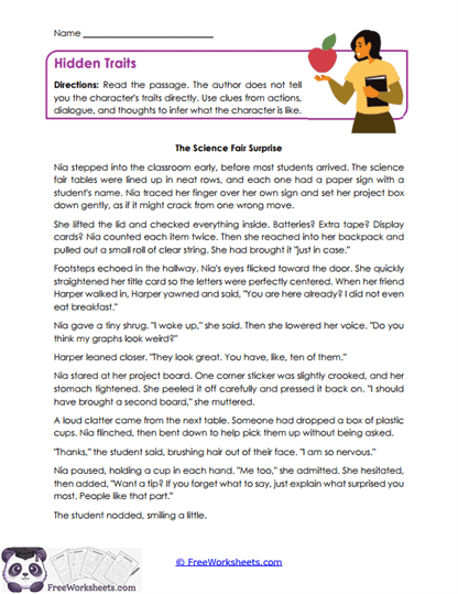 Hidden Traits Worksheet