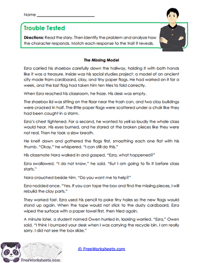 Trouble Tested Worksheet