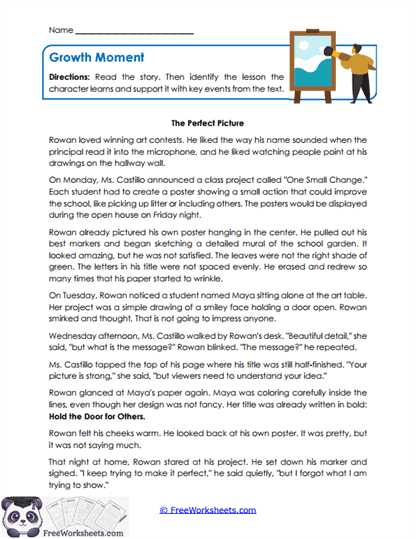 Growth Moment Worksheet