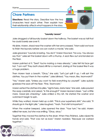 Chore Partners Worksheet