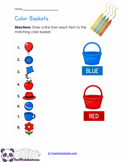 Color Sorting Worksheet