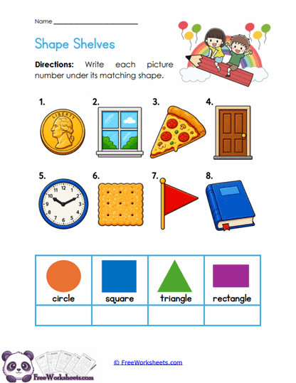 Shape Matching Worksheet