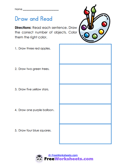 Draw and Read Worksheet