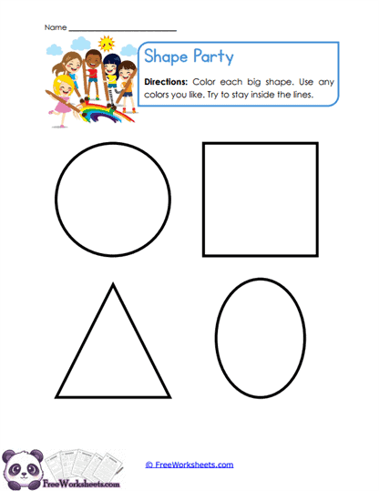 Shape Coloring Worksheet