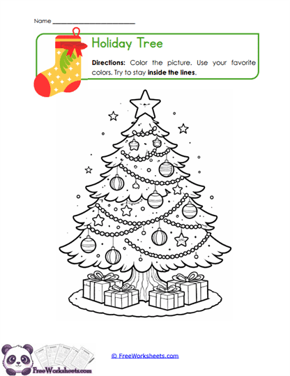 Holiday Coloring Worksheet