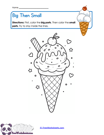 Size Coloring Worksheet