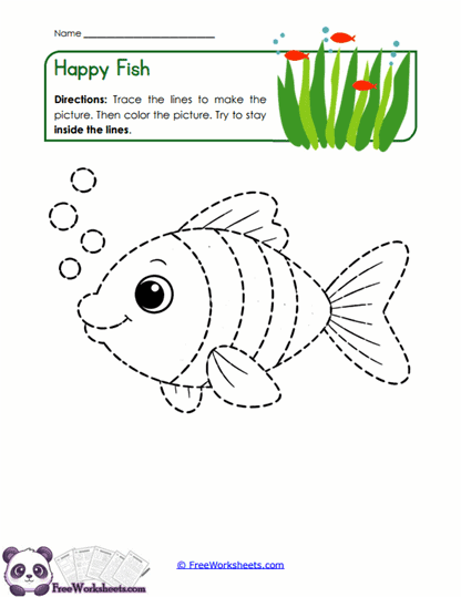Fish Tracing Worksheet