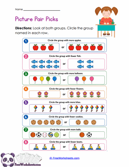 Picture Choice Worksheet