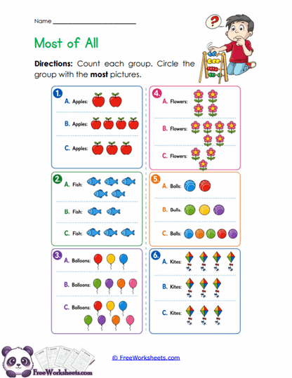 Most Groups Worksheet