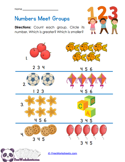 Number Groups Worksheet