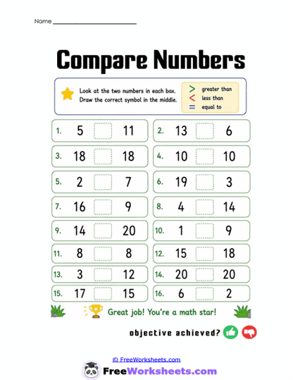 Symbol Success Worksheet