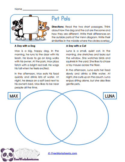 Pet Pals Worksheet