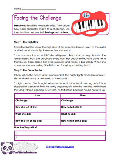 Facing the Challenge Worksheet