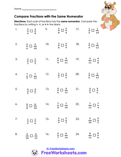 Number Shares Worksheet