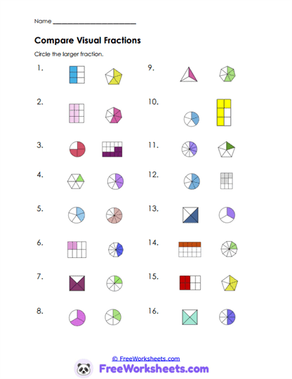 Picture Parts Worksheet