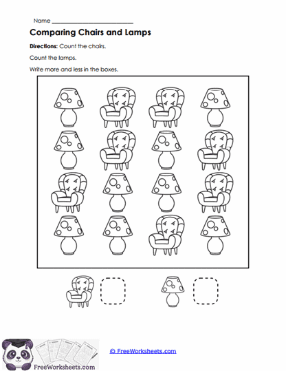 Comparing Chairs and Lamps Worksheet