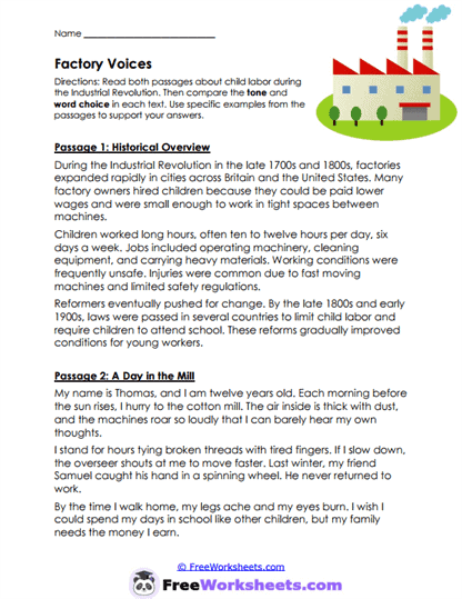 Mill Perspectives Worksheet