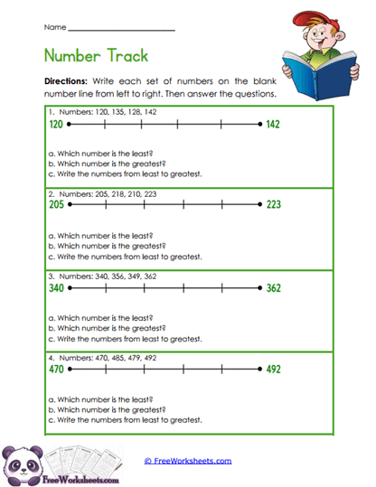 Number Track Worksheet