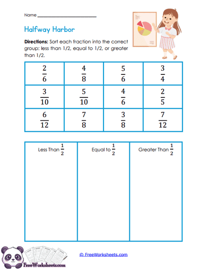 Halfway Sort Worksheet