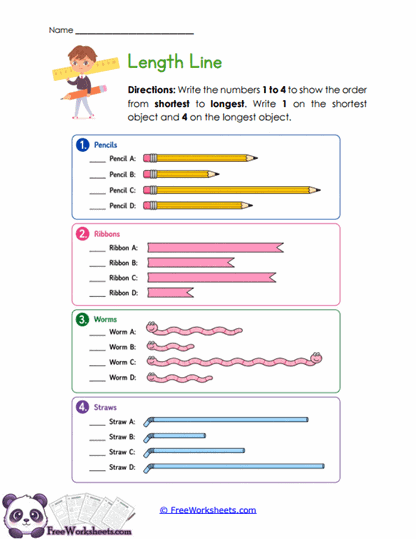 Length Order Worksheet