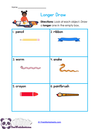 Longer Draw Worksheet