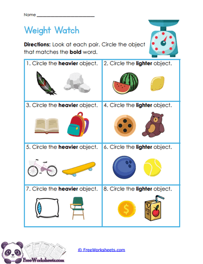 Weight Watch Worksheet