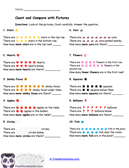 Count and Compare with Pictures