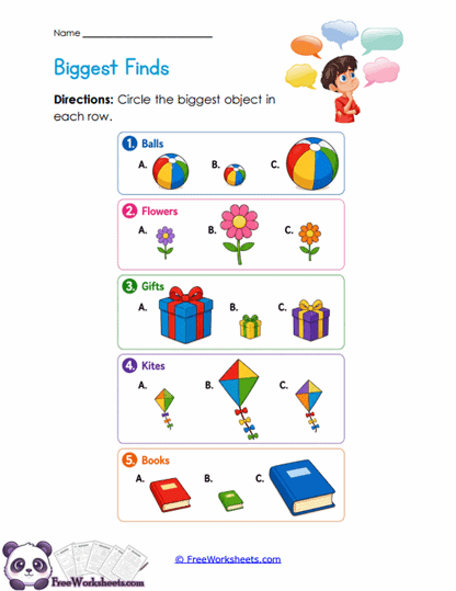 Biggest Choice Worksheet