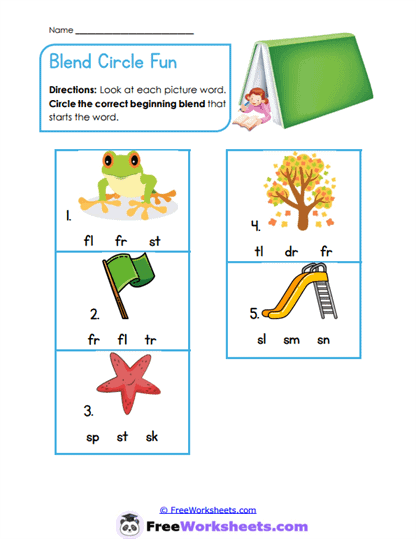 Blend Circle Fun Worksheet